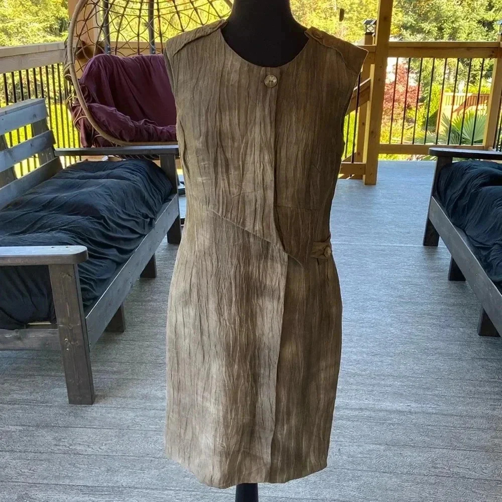Simon Chang | Linen Blend Dress